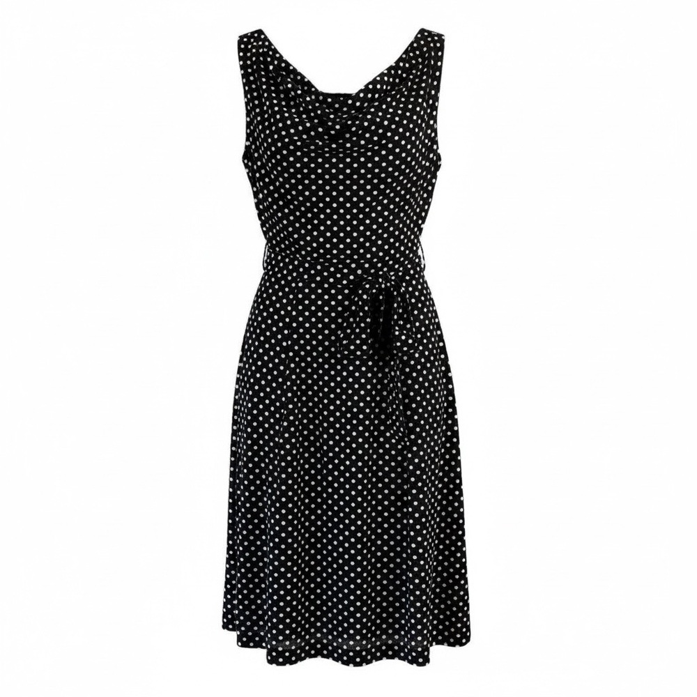 The Limited Navy Polka Dot Midi Dress | size 4